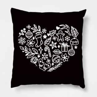 Merry Christmas Floral Christmas Sweatshirt christmas 2021 gift ideas - Christmas Heart Pillow