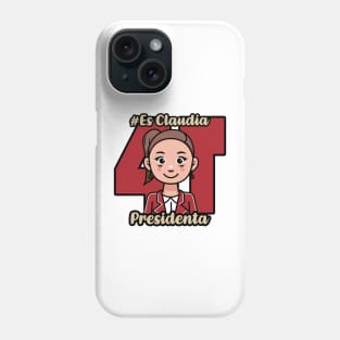 Claudia Sheinbaum caricatura kawaii Phone Case