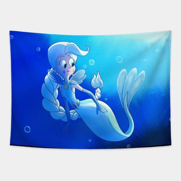 Queen Moon Mermaid Tapestry by MahiStuff