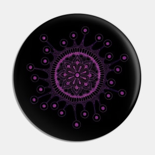 Virus Mandala (black/pink) Pin