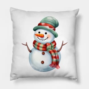 Pastel Snowman Pillow