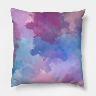 Blue and Lavender Watercolors Pillow