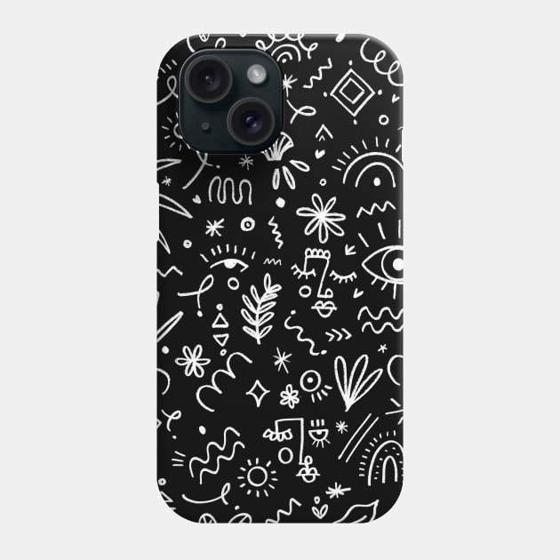 BOHO DOODLE ART Phone Case by ASPAINTINGS