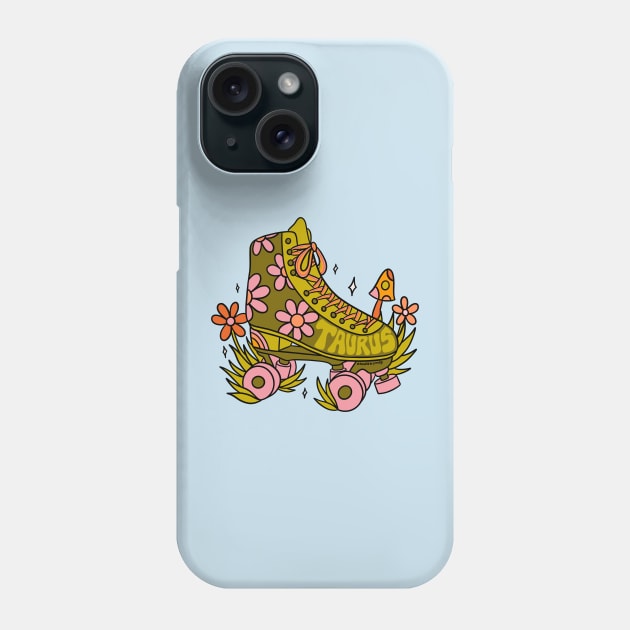 Taurus Roller Skate Phone Case by Doodle by Meg