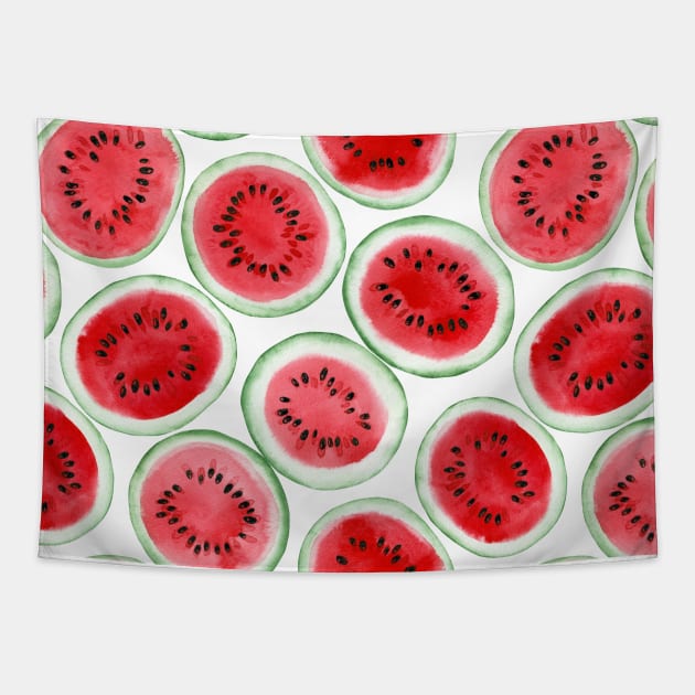 Watermelon slices pattern Tapestry by katerinamk