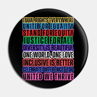 Equality Quotes Pin