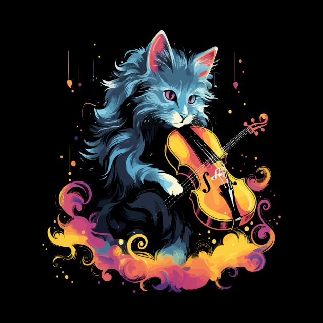 Turkish Angora Playing Violin by JH Mart