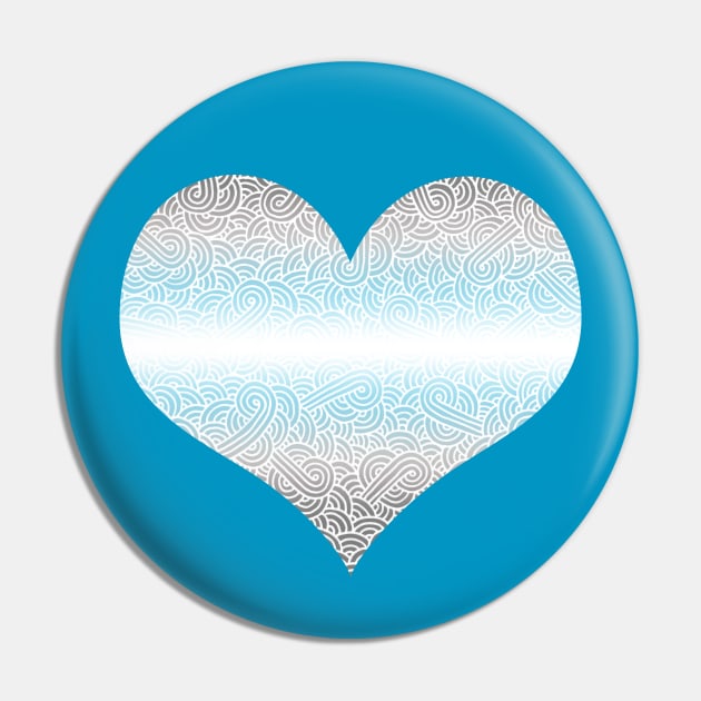 Ombré demiboy flag and white swirls doodles heart Pin by Savousepate