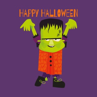Happy Halloween Kids Colorful Fun Monster T-Shirt