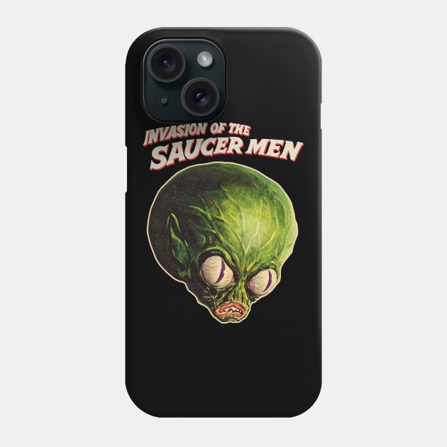 Invasion of the Saucer Men )( Original Horror Fan Art Phone Case by darklordpug