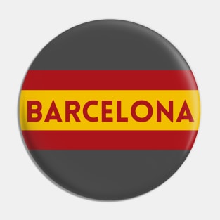 Barcelona City in Spain Flag Pin