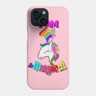 unicorn 4th birthday: I am 4 and magical Phone Case