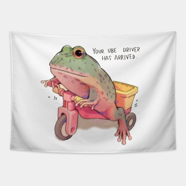 frogy the fun driver Tapestry by khong guan