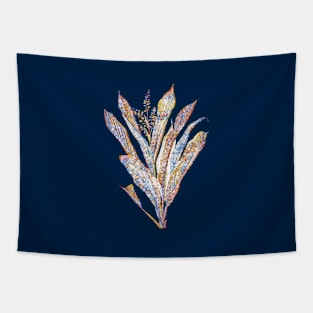 Stained Glass Cordyline Fruticosa Botanical Illustration Tapestry