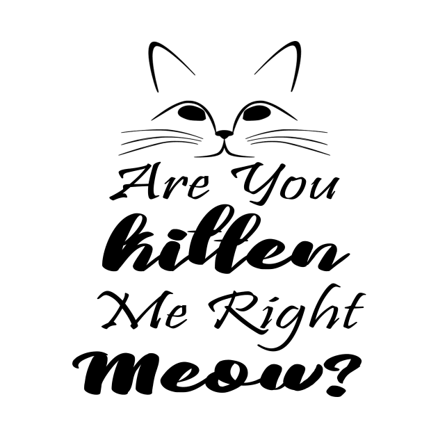 Are you kitten me right meow by ShopInvention