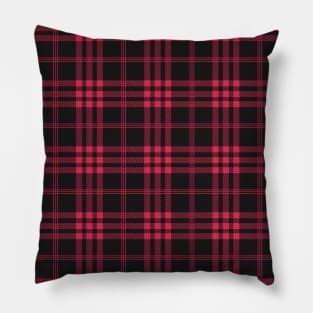 Scotish Christmas in red and black tartan pattern Pillow