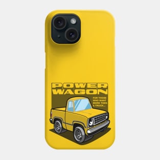 School Bus Yellow - Power Wagon (White Base) Phone Case