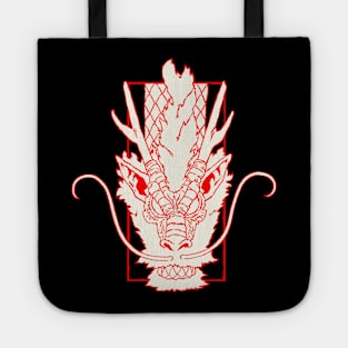 oriental red dragon Tote