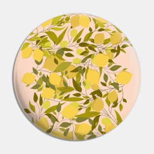 Lemons, peaches and grapes Pin