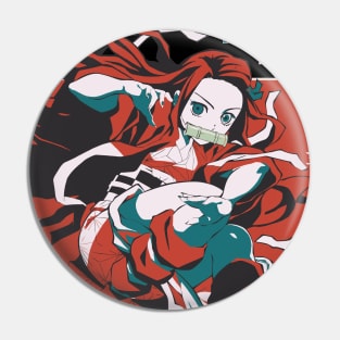 Nezuko Unleashed: A Demon Slayer Fan Art S1X23 Pin