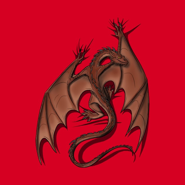 Smaug on your Shirt by sugarpoultry