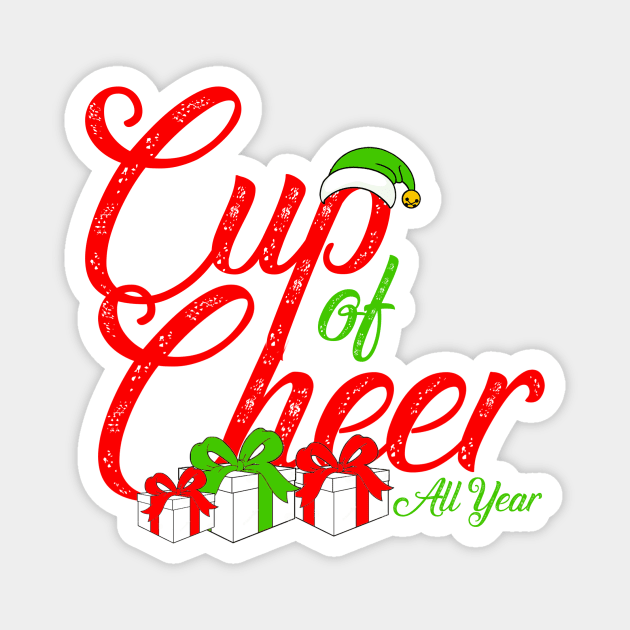 Cup of Cheer all Year Magnet by Santa Tapes Christmas Blog