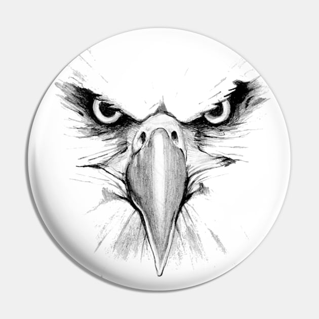 A Very Angry Eagle Pin by designsbycreation