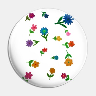 More Hand Drawn Flowers Pin