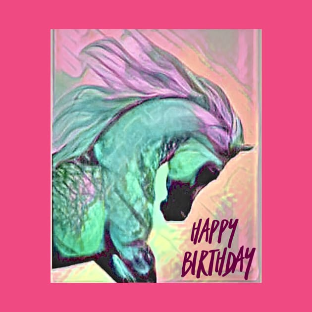 Happy Birthday (aqua horse) by PersianFMts