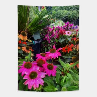 Multicolored blooms in NYC Flower District Tapestry