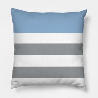 Light blue with grey stripe pattern Pillow