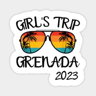 Girls Trip Grenada 2023 Sunglasses Summer Vacation T-Shirt Magnet