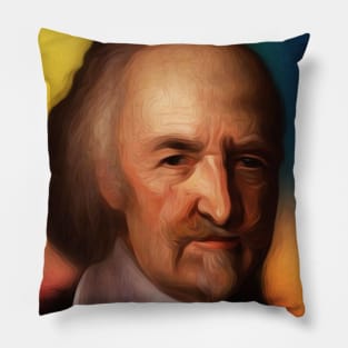 Thomas Hobbes Portrait | Thomas Hobbes Artwork Pillow