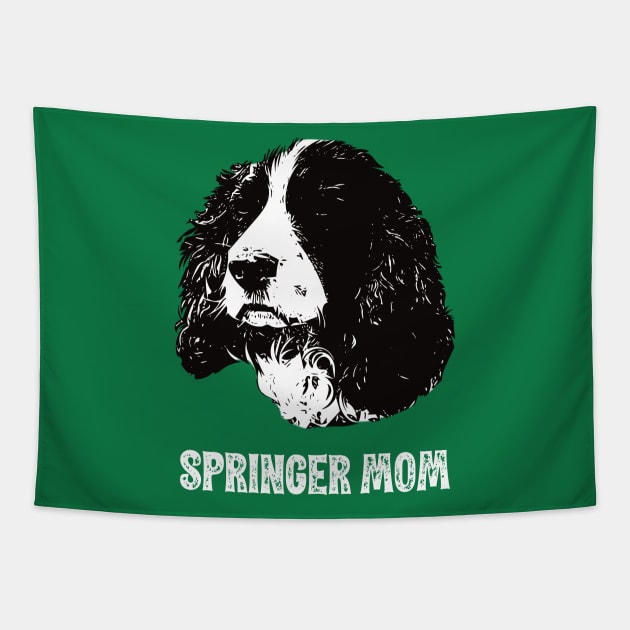 Springer Mom Springer Spaniel Design Tapestry by DoggyStyles