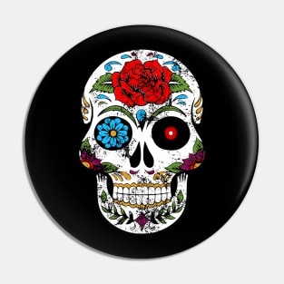 T2 Sugar Skull Halloween Pin