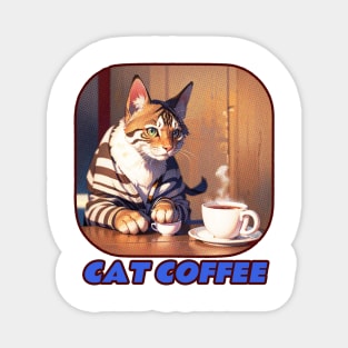 Cat Coffee Lover Magnet