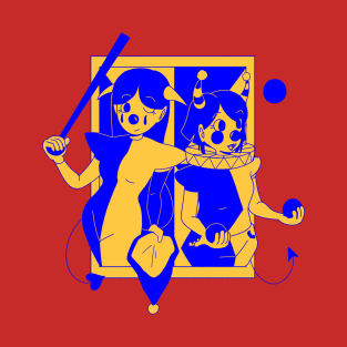 Jester Sisters (Blue/Yellow) T-Shirt