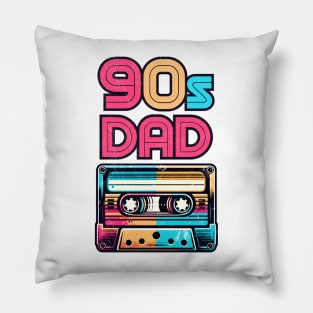 90s Dad Retro Cassette: Vintage Nostalgia Design Pillow