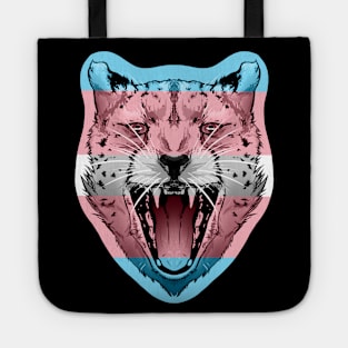 illustrated CHEETAH PRIDE series (trans pride flag) Tote