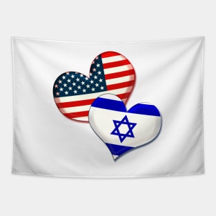 USA and Israel hearts Tapestry