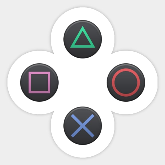 PS4 Controller Buttons - Playstation - Sticker | TeePublic