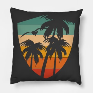 Beverly Hills los angeles palm trees badge vintage sunset Pillow