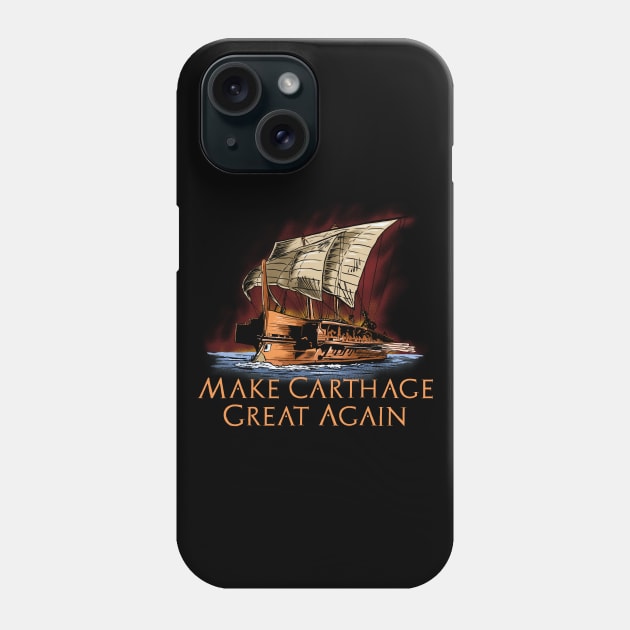 Ancient Carthaginian Trireme - Classical History - Punic War Phone Case by Styr Designs