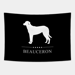 Beauceron Dog White Silhouette Tapestry