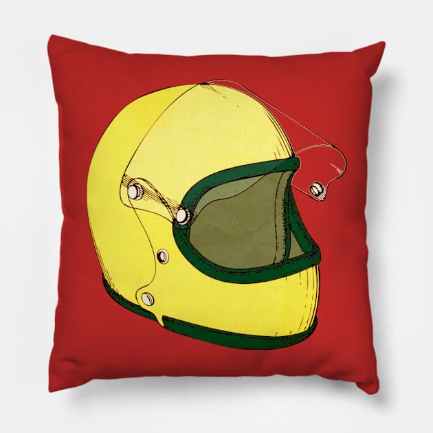 Motorbike Helmet Pillow by WordsFactory