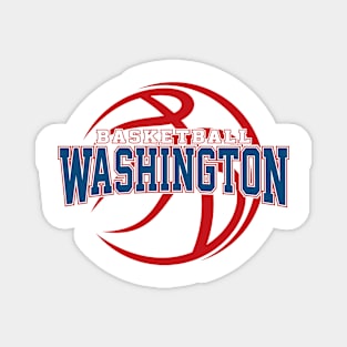 Retro Washington Basketball Magnet