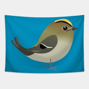 Cute cartoon goldcrest Tapestry