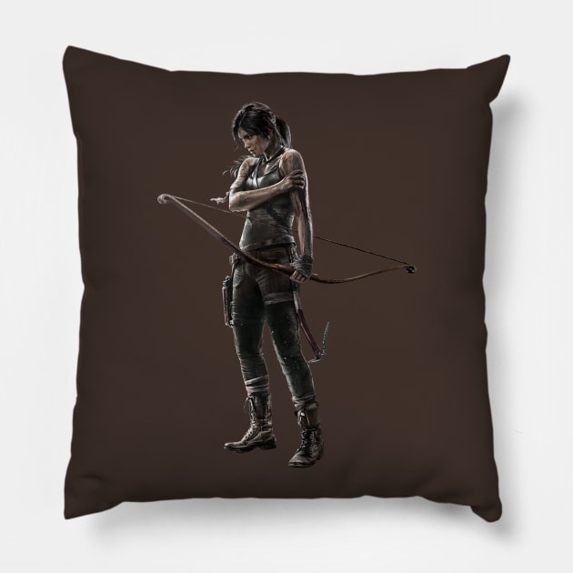 LARA CROFT [TOMB RAIDER 2013] Pillow by iamjudas