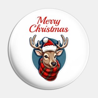 Christmas majestic deer with long antlers Pin