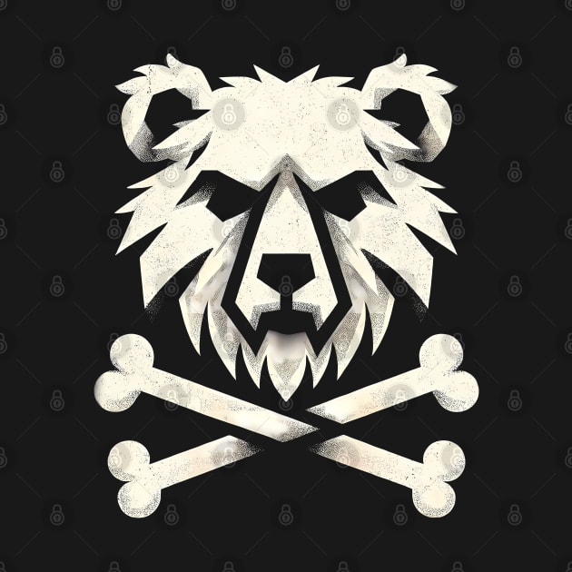 Jolly Roger Pirateflag Bear Skull Crossbones by TaevasDesign